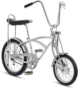 Schwinn Grey Ghost Krate Classic Sting-Ray Bike, 20 Inch Bike for Kids Ages 6 and Up or Adults, Iconic Vintage Design, Steel Frame and Springer Fork, Fenders, Single Speed, Rear Coaster Brake