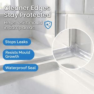 Clear Silicone Sealant, 2 x 70g Tubes – Waterproof Adhesive
