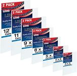 U.S. Art Supply Rectangular Variety Assortment Professional Artist Quality Acid Free Canvas Panels 14-Total Panels (2-EA: 12x16, 11x14, 9x12, 8x10, 5x7, 4x6, 3x5)