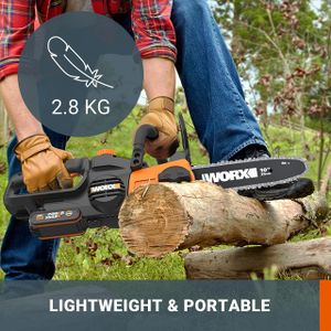 WORX Cordless Chainsaw 25cm – Lightweight Battery Powered Saw