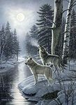 Cobble Hill 1000 Piece Puzzle - Wolves by Moonlight - Sample Poster Included