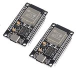 DUBEUYEW ESP32 ESP-32S ESP-WROOM-32 Type-C USB Development Board CH340C WiFi+Bluetooth Ultra-Low Power Dual Core ESP32-DevKitC-32 Expansion Board for Arduino(2PCS)