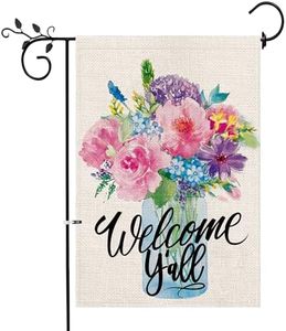 Spring Garden Flag for Outside, Spring Welcome Garden Flags 12x18 Double Sided, Summer Seasonal Flower Yard Outdoor Flag