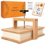 Wisedry Flower Press Kit: Easy One-Step, Even Pressure, 6 Layers, 10 x 6 Inch Press Kit for Flower Lovers and Craft Enthusiasts, Gift Box & User Guide