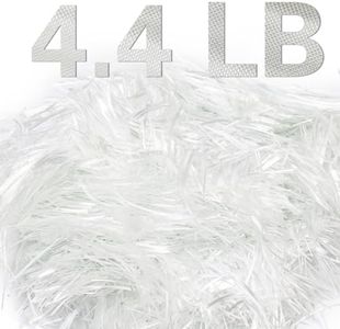 ZENFUN 4.4 Lb Fiberglass for Concrete Cement, 3/4"(19mm) Length Fiberglass Chop Strands for Mortar Concrete Reinforcement, Fiber Additive White Fiber Glass for Building Walls Garden Floor