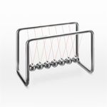 CERROPI Newton Cradle Balance Balls, Newton Pendulum with 7 Balls, Classic Newton Swing Ball, Decorative Physics Gadget for Desk, Stainless Steel Frame, 38 Sec Swingtime