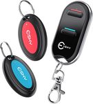 Esky Key Finder, Key Tracker 80db with 2 Receivers 98FT Tracking Distance Wireless Remote Key Locator for Finding Keys Wallet Phone Small Portable Size Special Design for Travel Batteries Included