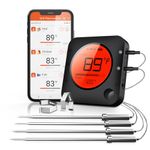 BFOUR Bluetooth Meat Thermometer for Grilling, Wireless BBQ Thermometer with 4 Probes, Wireless Meat Thermometer Digital of 328FT, Meat Thermometer for BBQ, Smoker, Grill, Oven, Cooking