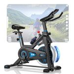 DMASUN Exercise Bike with Home Use, Professional Spin Bike with Super Quiet Magnetic Resistance, Indoor Cycling Bike with Shock Absorption, Comfortable Seat for Home Gym Training - 350/360LBs Capacity