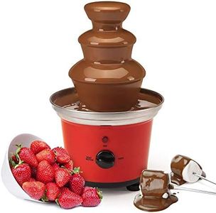 Global Gourmet Belgian Chocolate Fountain Fondue Large Set | 500ml Capacity Electric 3-Tier Machine with Hot Melting Pot Base | 2 Adjustable Settings and Keep Warm Function