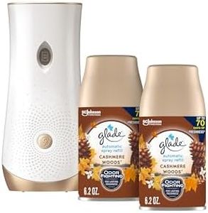 Glade Automatic Spray Refill and Holder Kit, Air Freshener for Home and Bathroom, Cashmere Woods, 6.2 Oz, 2 Count