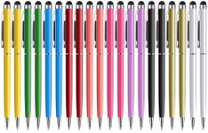 Stylus Pens for Touch Screens, Stylus Pen 20-Pack High Precision Capacitive 2 in 1 Stylus Ballpoint Stylists Pens Universal for iPhone iPad Tablet Laptop Kindle Samsung Galaxy All Touch Screens Device