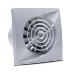 Devola 100mm Bathroom Extractor Fan with Timer, Quiet Mixed Flow Fan, 4 inch Bathroom Fan, Kitchen Fan, Made in Britain (Timer Model) - DVQF100T