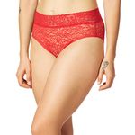 Ahh By Rhonda Shear Women's All Over Lace Brief, Red, Small