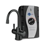 InSinkErator HOT250 Instant Hot and Cold Water Dispenser System, 2-Handle Drinking Water Faucet in Matte Black with 2/3-Gallon, Filter-Compatible, Stainless Steel Tank, HC250MBLK-SS