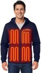Venustas 12V Dual-Control Heated Hoodie (Unisex) with Battery Included, Electric Heated Sweatshirt Coat for Men Women, Zip-Up