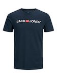 JACK & JONES Men's T-Shirt, King Size Short Sleeve Crew Neck Cotton Tee - Big & Tall Premium Quality Designer Top for Men - Comfort Fit (L-6XL) Navy