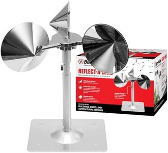 Bird B Gone - Reflect-A-Bird - Reflective Spinning Deterrent - Repels Pigeons, Sparrows, & Woodpeckers - Wind Powered - for Gardens, Railings, Roofs, Etc - Weatherproof Aluminum - Adjustable Neck