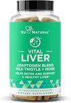 Vital Liver Cleanse Detox & Repair – 9-in-1 Liver Support Supplement – Milk Thistle, Artichoke Extract, Turmeric, Adaptogens – Optimal Liver Function and Digestive Health – 60 Vegetarian Soft Capsules