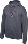 Top of the World NCAA James Madison Dukes Hoodie Sweatshirt Arch, Dark Heather, Size Large