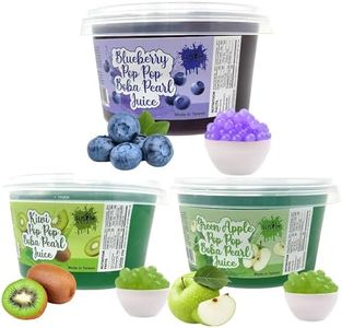 Fusion Select Blueberry, Kiwi, Green Apple Bursting Bobaz Popping Bobaz Pearls Fruit Tea Snack Toppings