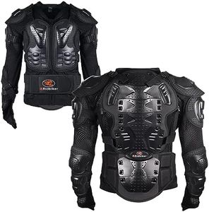 Motorcycle Protective Jacket Full Body Armor, Chest Spine Protection Dirt Bike Gear for Men Motocross MTB Racing Off-Road (X-Large, Black)