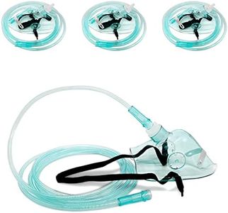 3 Pack Adult Elongated Oxygen Mask for Oxygen Generator with 6.6' Tubing and Adjustable Elastic Strap(Size XL)