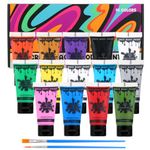 Bowitzki 14 Colors Face Body Paint Set Cream Makeup 20ml Water Based Face Painting Special Effects For Adults Children Kids Halloween Christmas Party Stage Cosplay 0.7OZ Each