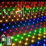 Ollny Net Lights Outdoor Indoor - 200 LED 3m x 2m Fairy Lights Plug-in Waterproof String Lights with 8 Light Modes/Timer/Remote - for Xmas Tree/Outside/Curtain/Window/Garden Decorations