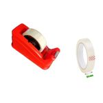 YBN Tape Dispenser Cutter one Handed Operation, Designed with Stable Base & Heavy Duty Desktop Type Useful for 1 inch & 1/2 inch Tape, Complementary 1 pcs [24mm] 1'' Tape roll Free of Cost