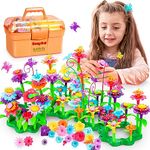 Seagoal Flower Garden Building Toys for 3 Year Olds Girl | Girl Gifts Kids Garden Toys | Educational Construction Toys for 3 4 5 Year Olds | Construction Flowers Set with Storage Case(140PCS)