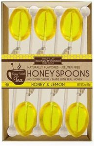 Melville Candy Lemon Honey Tea Spoons Stirrers, Made With Real Honey Gift Box, Pack of 6