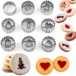 Crethinkaty 9 Pcs Mini Christmas Li