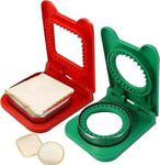 Sandwich Cutter and Sealer Set,2PCS Breakfast Sandwich Maker Great for Lunchbox and Bento Box Kids Children Boys Girls,Circle Square & Round Multicolor (Combo)