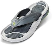 ZORIZ Zoomy Golf Sandals - Unisex Golf Flip Flops With Removable Tornado Golf Cleats - Mens and Womens Sandals for Walking, Beach, or Sports - Grey/Lime - Men's 5-5.5/Women's 6.5-7