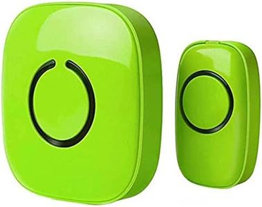 SadoTech Wireless Doorbells for Home, Apartments, Businesses, Classrooms, etc. - 1 Door Bell Ringer & 1 Plug-In Chime Receiver, Battery Operated, Easy-to-Use, Wireless Doorbell w/LED Flash, Green