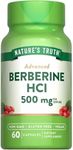 Nature's Truth Berberine 500mg | 60 Capsules | Vegetarian, Non-GMO, Gluten Free Supplement