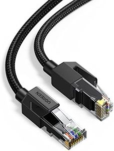UGREEN Cat 6 Ethernet Cable, 1000Mbps Gigabit High Speed Braided Shielded Network Cord for PS5 PS4 Xbox One WiFi Extender TV Box Switch Router 1M