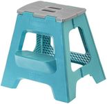 Vigar Compact 2 Step Foldable Stool, 40 cm Size, Turquoise