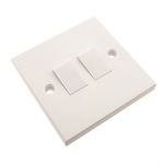 kenable Electrical UK Domestic Household Light 2 Way Double Light Switch White [Double Switch 2 Way]