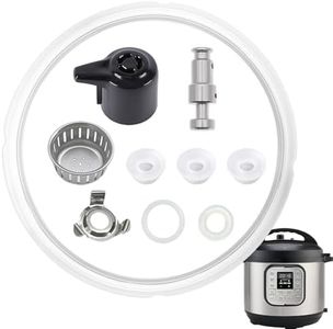 10Pcs Replacement Parts for Instant Pot IP-DUO50 IP-DUO60 Duo/Duo Plus 5&6QT Quart, Upgrade Steam Release Valve Lid Replacement for Instapot, Pressure Valve Float & Sealing Ring for Instant Pot