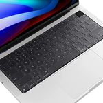 Oaky Premium Keyboard Skin Cover for 2024-2021 MacBook Air 13.6 inch 15.3 inch M2 M3 & MacBook Pro 14/16 inch 2021-2024 M3 M2 M1 Pro/Max Chip Keyboard Protector - Silicon Clear