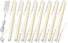 Cefrank Under Cabinet Lighting – 8-Pack 30cm Rigid LED Bars for Kitchen Cabinet, 3000K Warm White (200 Lumens Each, 2W), Linkable Plug & Play with UK Plug