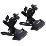 Slow Dolphin Tripod Clip Clamp Mount Flash Reflector Holder for Studio Backdrop Camera HTC Vive/Vive Pro with 360 Swivel Tripod Mini Ball Head Standard 1/4" Screw,SLR, Digital SLR, Video Came(2PACK)