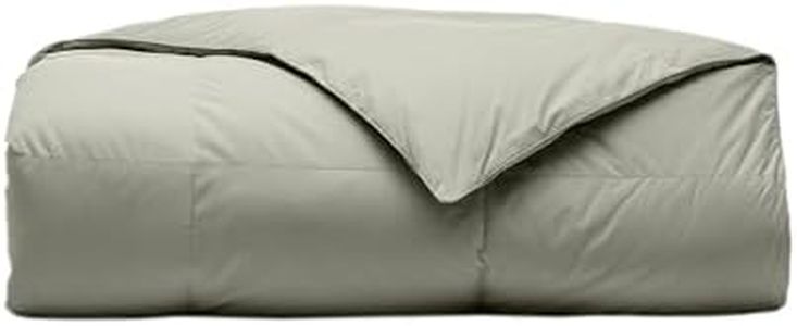 BOLL & BRANCH Percale Quilted Down Comforter - King/Cal King, Sageleaf - Duvet Insert and Cover in One Layer, 100% Luxury Organic Cotton, Ethically Sourced Triple-Washed Down - 1 Comforter