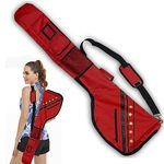 Golf Sunday Bag for Golf Clubs Carry Bags Red Lightweight Waterproof for Men Women, Portable Pencil Bag for Driving Range and Course Golf Travel Bag (Red)
