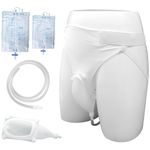 Portable Urinals for Men, Wearable Urinal Bag for Elderly Men，Reusable Male Urine Bag， Elderly Urinal with Urine Catheter Bags(2000ML*1+1000ML*1) for Bedridden Patients