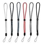 FgofhFu 6PCS Adjustable Wrist Strap Hand Lanyard with Movable Button for Cellphone,Phone,Camera,GoPro, PSP, Flashlight,Keys, Keychains, USB Flash Drives and More Device, Multi-Color