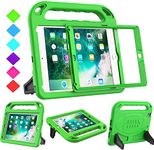 BMOUO Kids Case for iPad 9.7 2018/2017/iPad Air 2, iPad 6th/5th Generation Case for Kids, with Built-in Screen Protector, Shockproof Handle Convertible Stand Case for iPad 9.7 (iPad 6th/5th Gen),Green