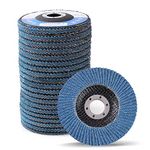 4.5 Inch 40/60/80/120 Grit Assorted Sanding Flap Discs by LotFancy, Zirconia Alumina Abrasive Grinding Wheel, Pack of 20, T27